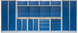 Kvalitní PROFI BLUE dílenský nábytek - 4535 x 2000 x 495 mm - MTGS1300AA2